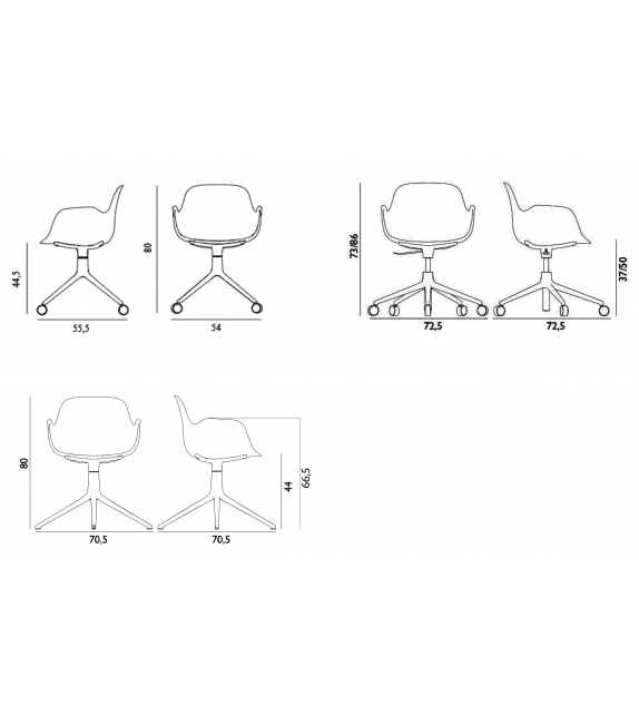 Form Normann Copenhagen Polster Drehfuß Sessel