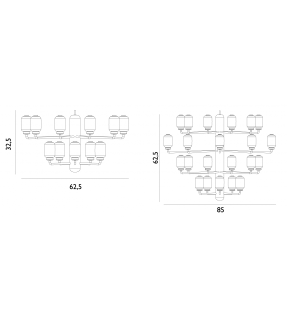 Amp Chandelier Normann Copenhagen Lámpara de Suspensión