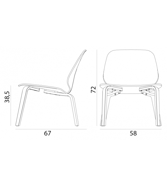 My Chair Normann Copenhagen Low My Chair Normann Copenhagen Sedia Bassa Imbottita