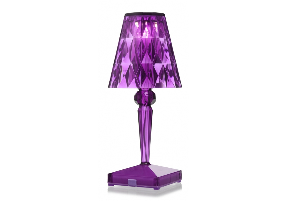 small purple table lamp