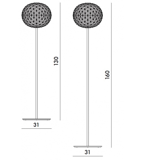 Planet Kartell Stehleuchte mit Dimmer