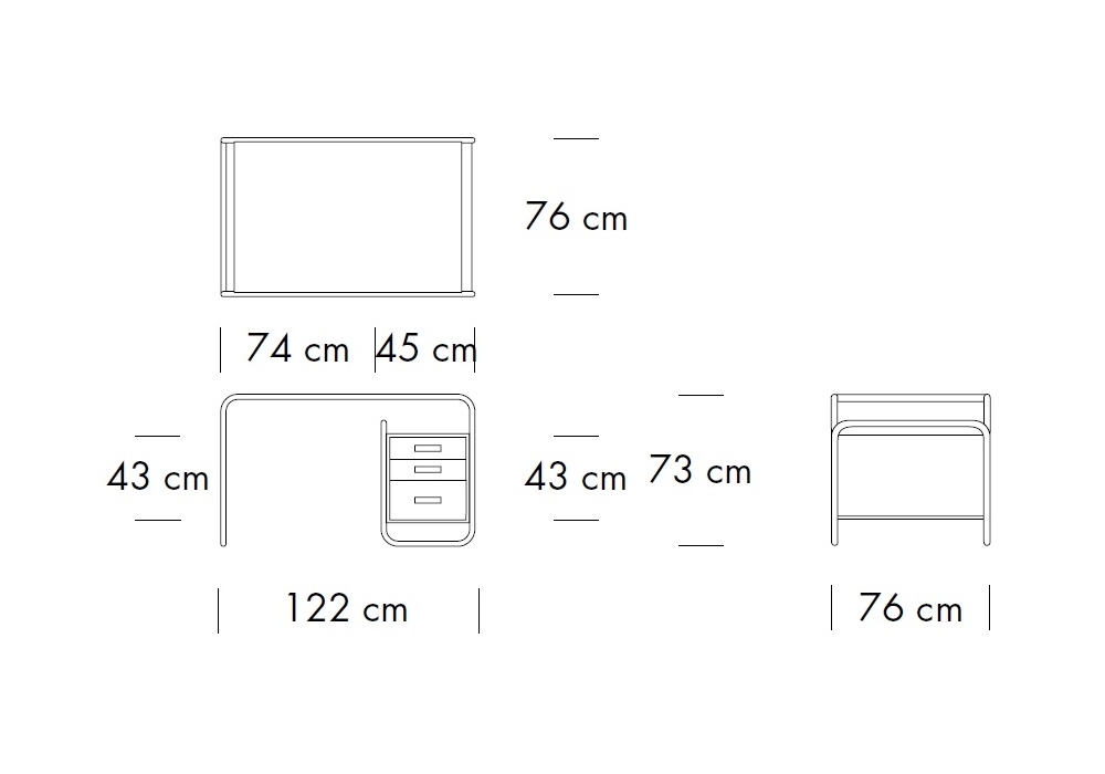 S 285 Thonet Writing Desk - Milia Shop