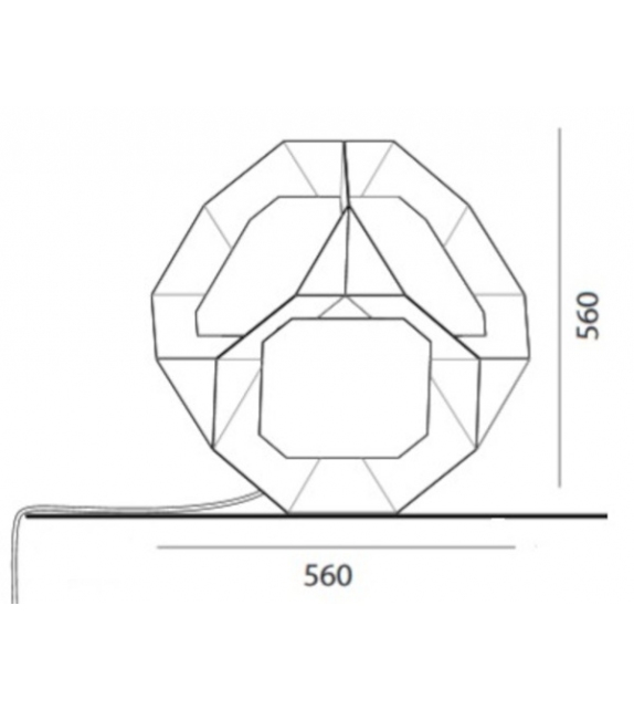 Pylite Cubeform Rakumba Lampadaire/Lampe de Table