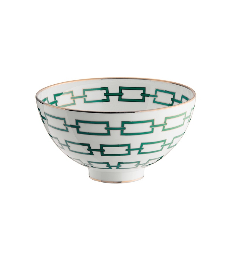 Coppa Gio Ponti Catene Smeraldo Ginori 1735 Bowl