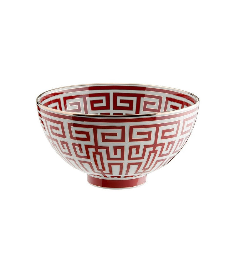 Coppa Gio Ponti Labirinto Scarlatto Ginori 1735 Bowl