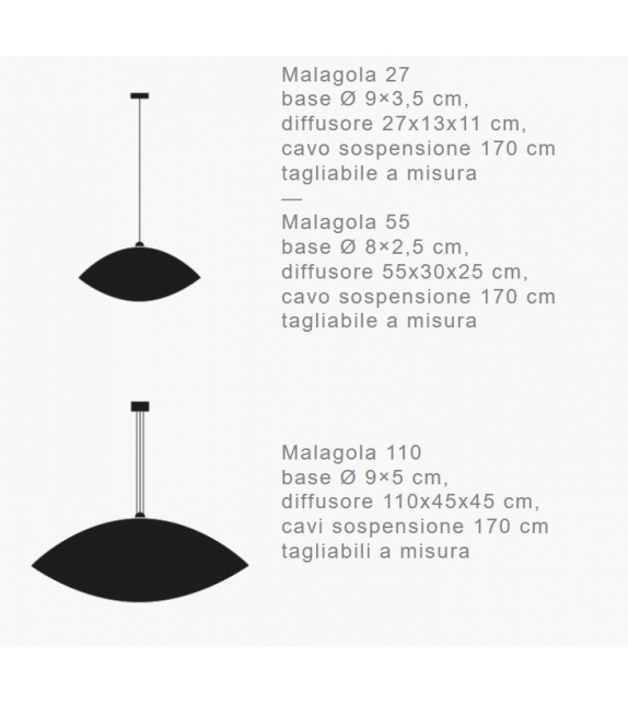 Malagola 27 / 55 / 110 Catellani&Smith Suspension Lamp