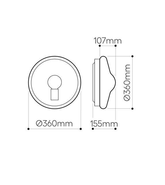 Orbital Bomma Wandleuchte / Deckenleuchte