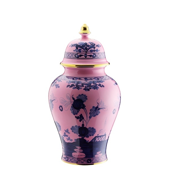 Potiche con Coperchio Oriente Italiano Azalea Ginori 1735 Vase