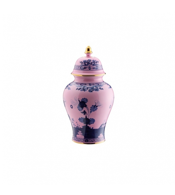 Potiche con Coperchio Oriente Italiano Azalea Vase Ginori 1735