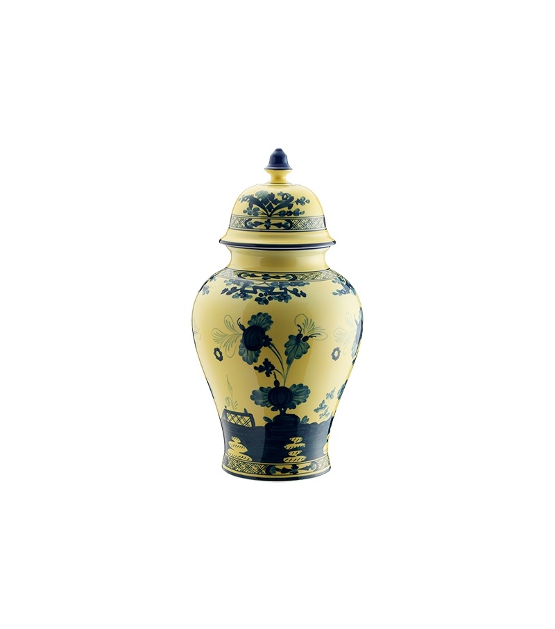 Potiche con Coperchio Oriente Italiano Citrino Vase Ginori 1735