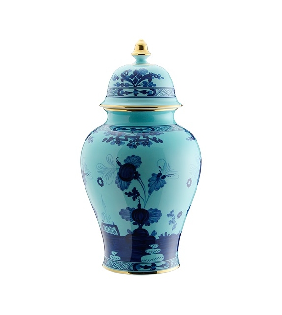 Potiche con Coperchio Oriente Italiano Iris Ginori 1735 Vaso