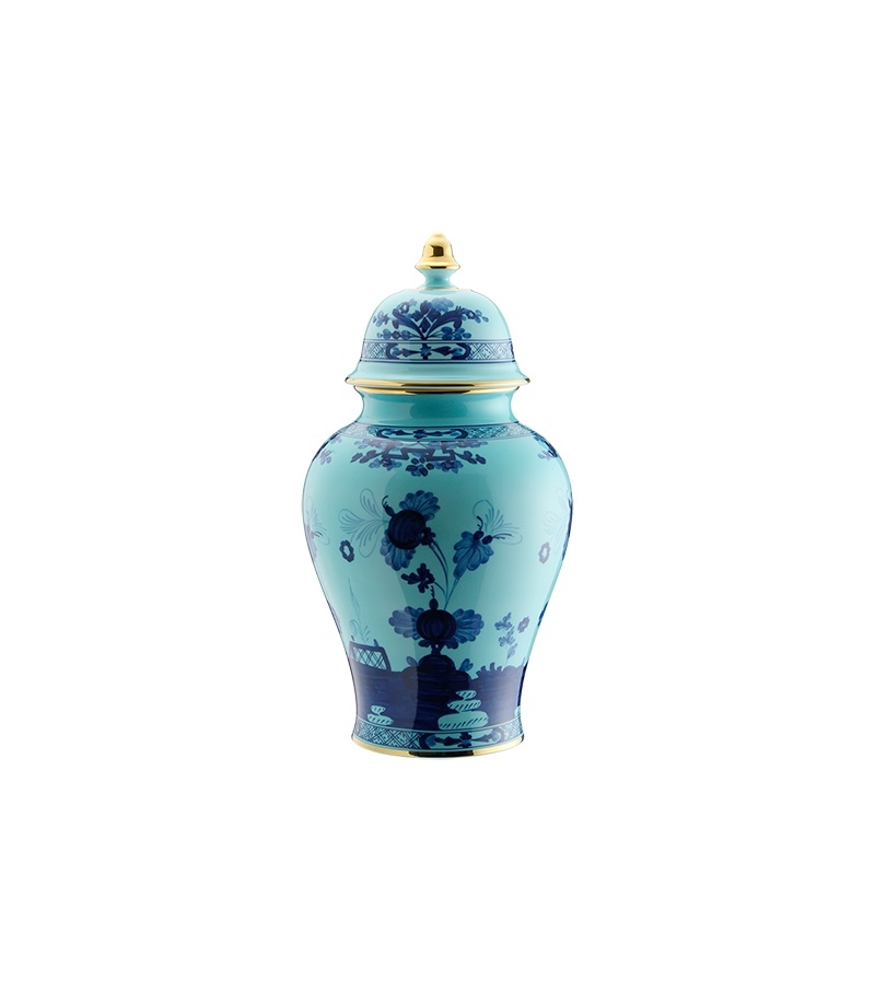 Potiche con Coperchio Oriente Italiano Iris Ginori 1735 Vaso