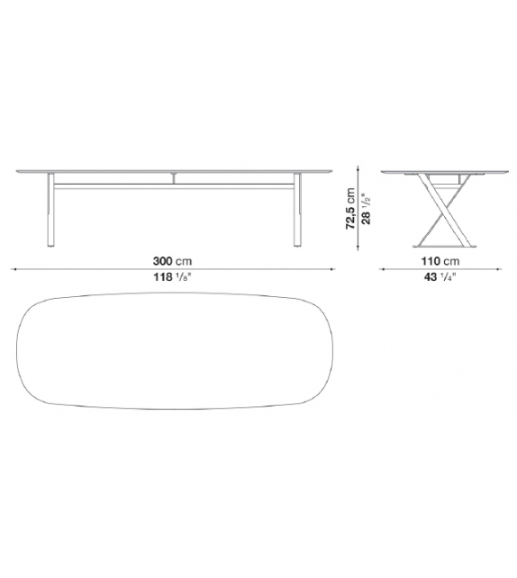 Prêt pour l'expédition - Table Pathos Maxalto