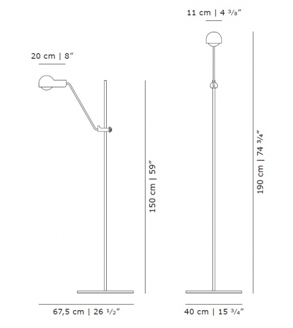 Pronta consegna - Domo Cassina/Karakter Lampada da Terra