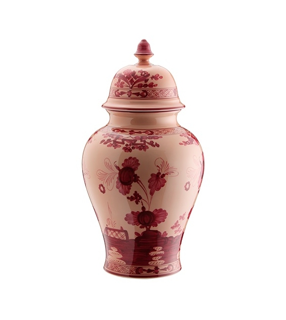 Potiche con Coperchio Oriente Italiano Vermiglio Vase Ginori 1735