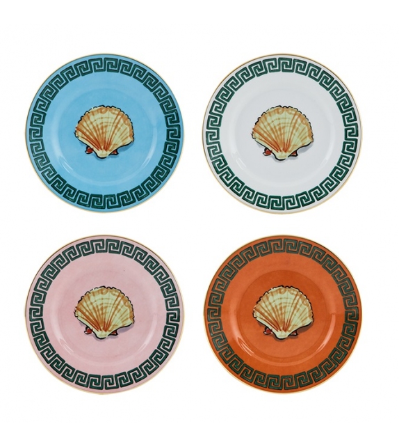 Set von 4 Piatto Pane Il Viaggio di Nettuno Ginori 1735 Teller