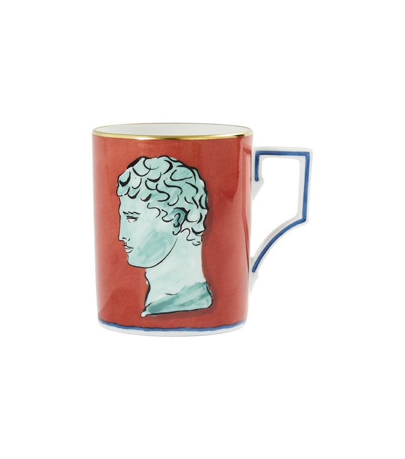 Tazza Il Viaggio di Nettuno Red Coral Ginori 1735 Mug