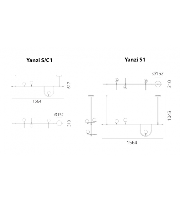 Yanzi 1 Artemide Lampada a Sospensione