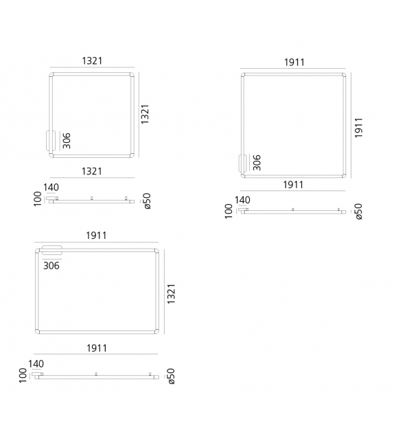 Alphabet of Light SQ Artemide Wall/Ceiling Lamp