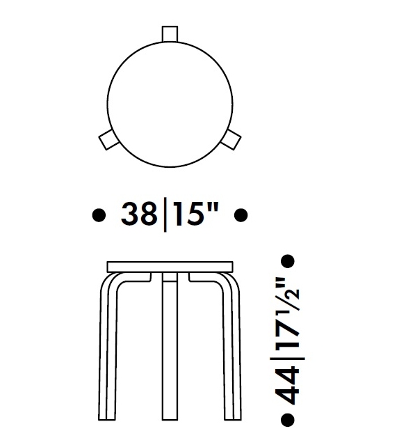 60 Stool Artek Taburete Tapizado