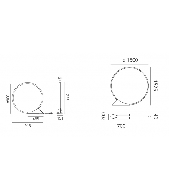 "O" Artemide Lampada da Terra