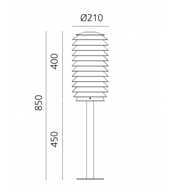 Slicing Stem Artemide Lámpara de Pie