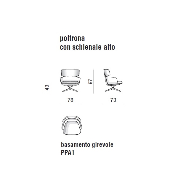 Piccadilly Molteni & C Sessel