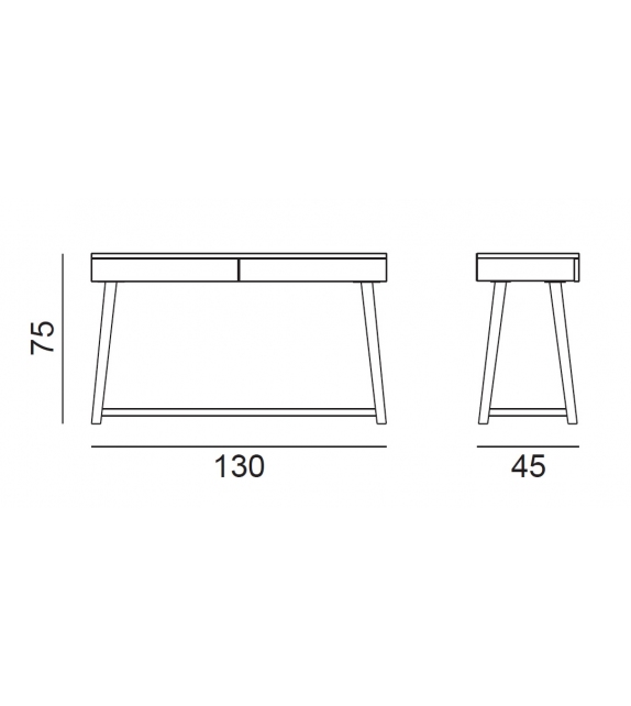 Gray 50 Writing-Desk Gervasoni