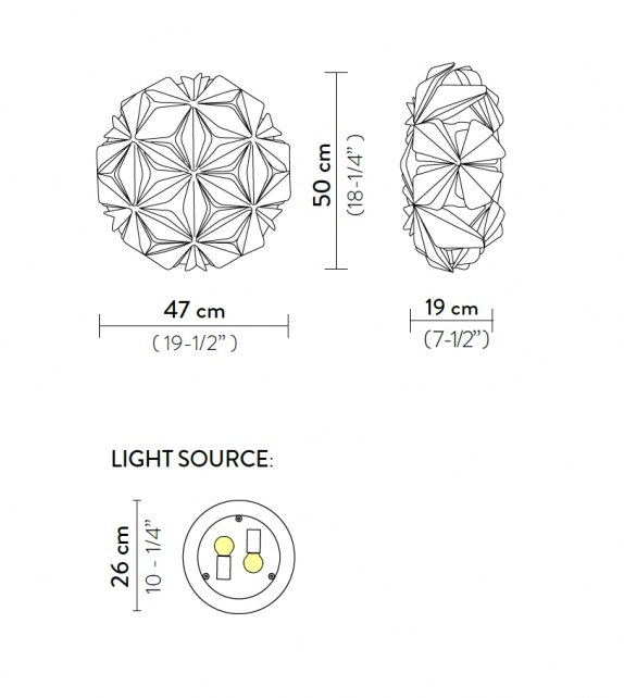 Lavie Medium Slamp Deckenleuchte-Wandleuchte