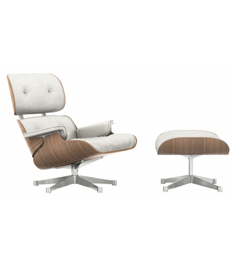 Pronta consegna - White Version Lounge Chair & Ottoman Vitra