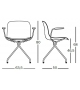 Troy 4 Star Swivel Polypropylene Magis Chair with Armrests