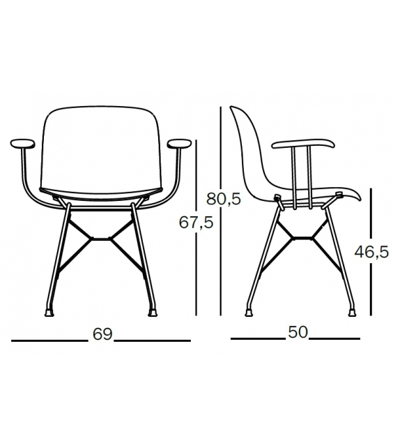 Troy Wireframe Magis Chair with Armrests