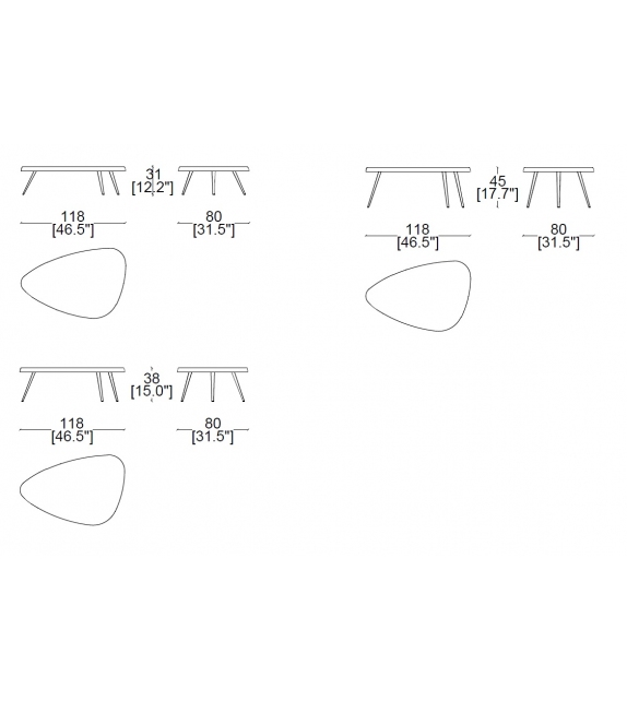 541 Mexique Outdoor Coffee Table Cassina