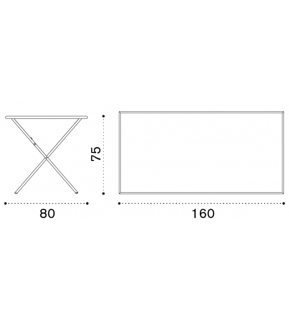 Flower Rectangular Ethimo Table Pliante