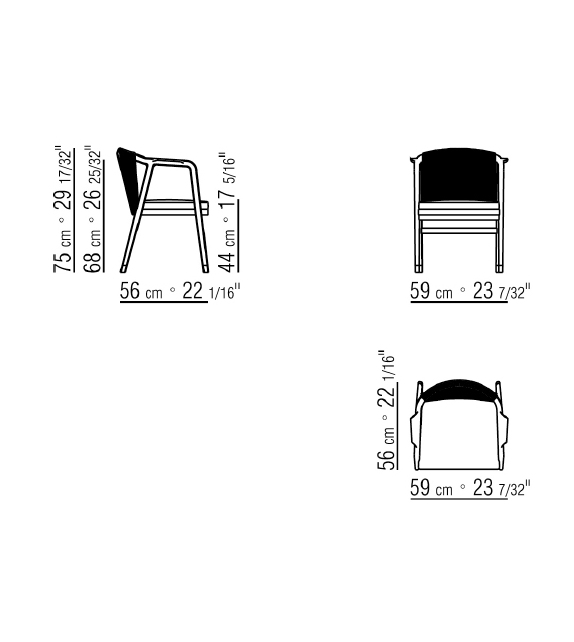 Crono Outdoor Flexform Armstuhl