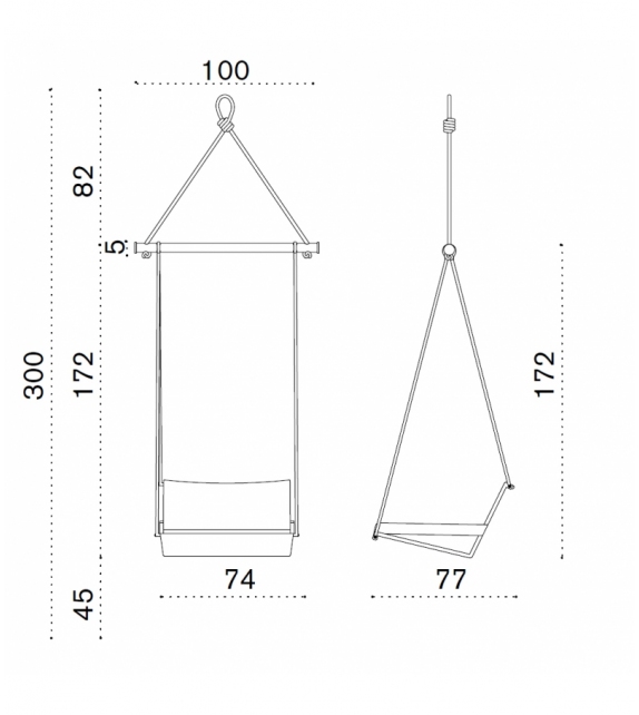 Allaperto Veranda Ethimo Hanging Lounger