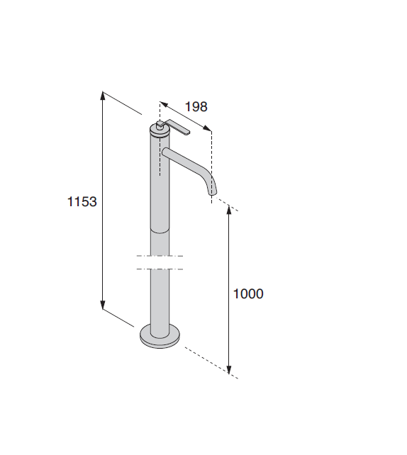 Garden Boffi Miscelatore Lavabo a Pavimento