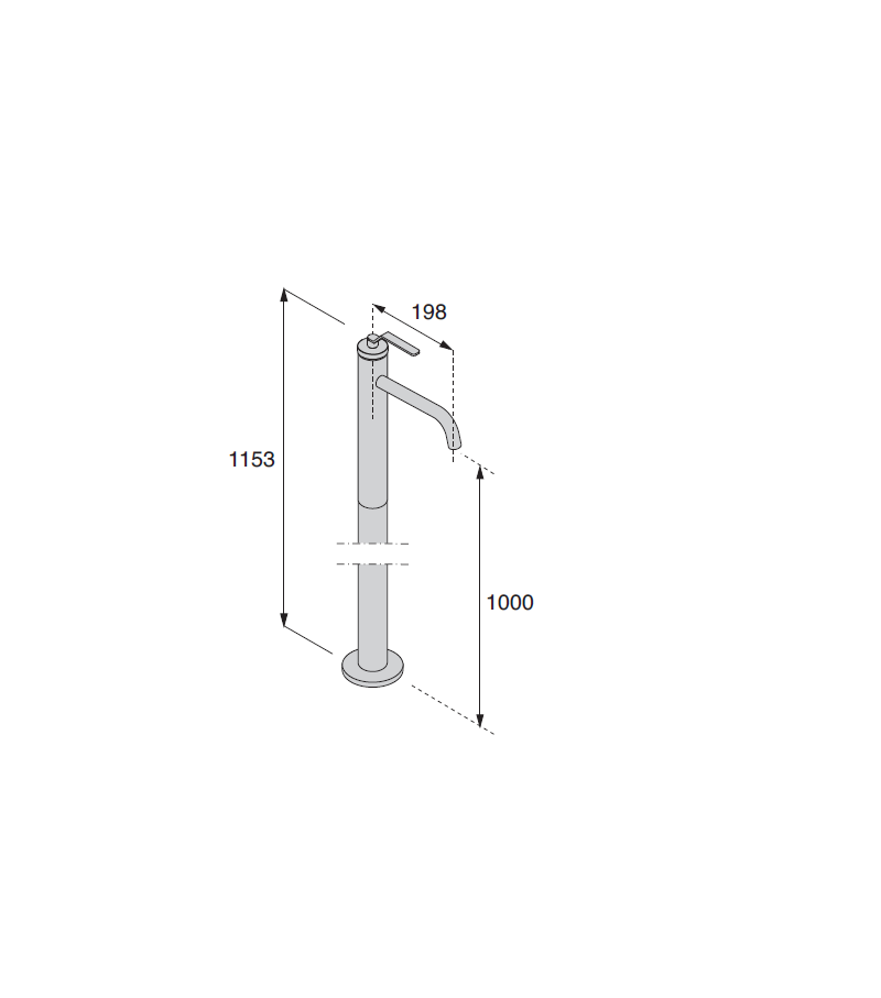 Garden Boffi Mitigeur au Sol pour Lavabo