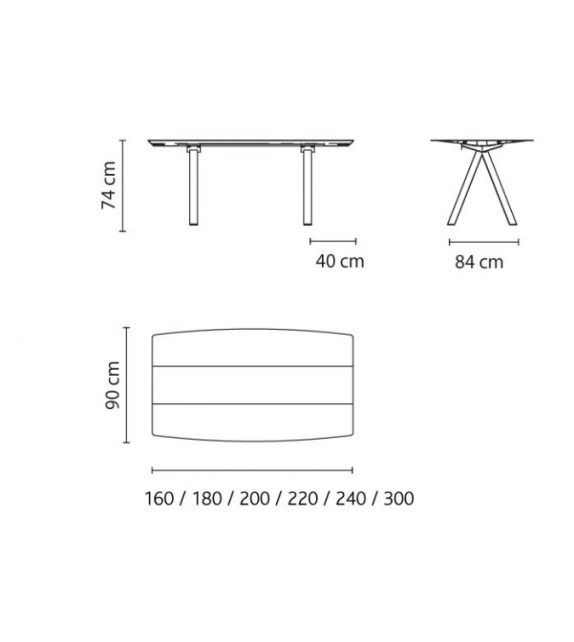 Table B 90 BD Barcelona Mesa - Milia Shop