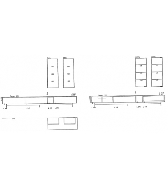 Listo para entregar - Pass-Word Evolution Molteni & C Sistema Modular