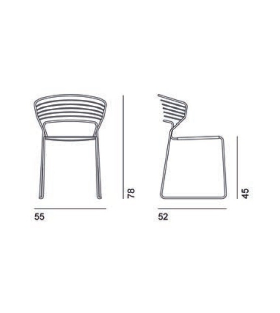 Koki Wire Cuoio Desalto Chair