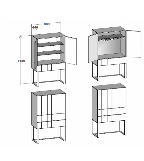 Aqua 90 Olivieri Mueble Contenedor