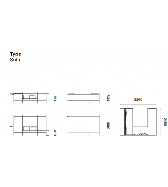 Grid Corner Established & Sons Divano