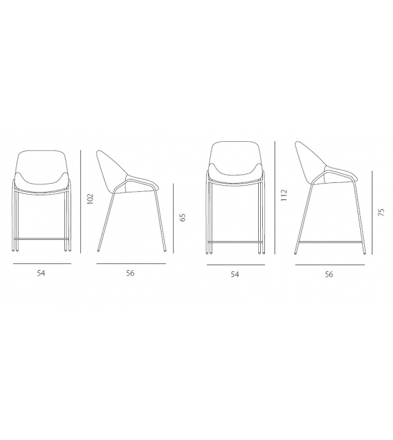 Nova, sedia, poltroncina e sgabello di design - Riflessi