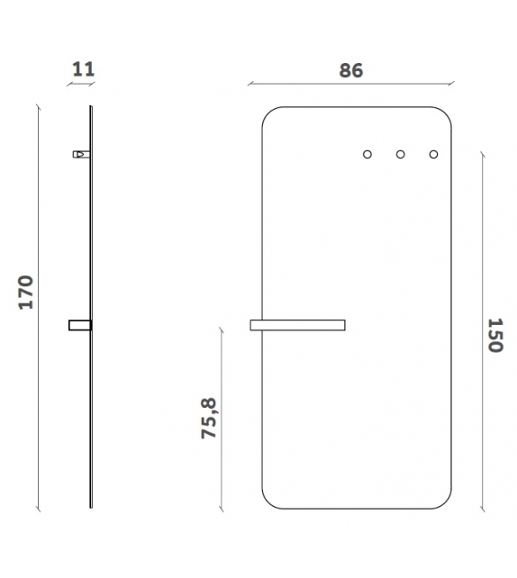 Benvenuto Miniforms Mirror / Coat Rack