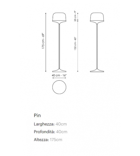 Pin Bonaldo Lámpara de Pie