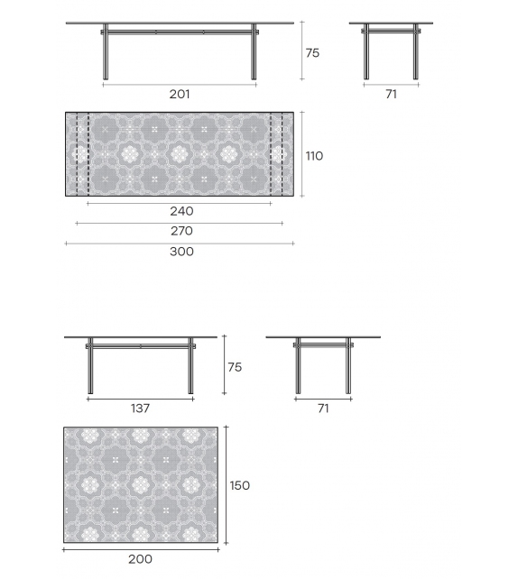 Fiam Cristaline Table