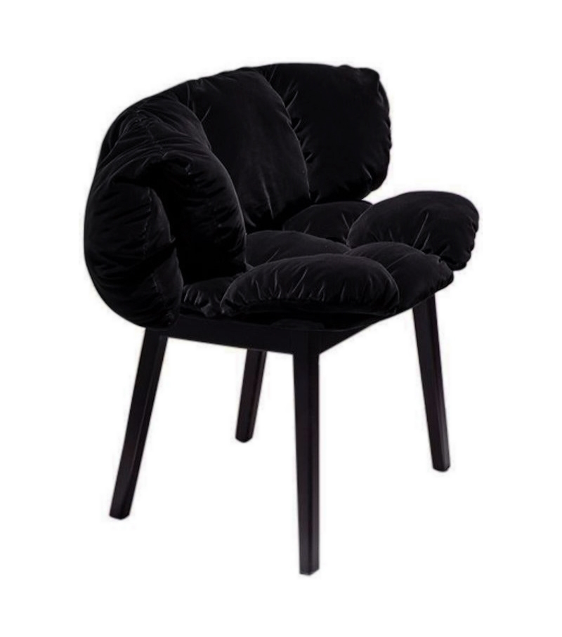 edra blue velvet chair