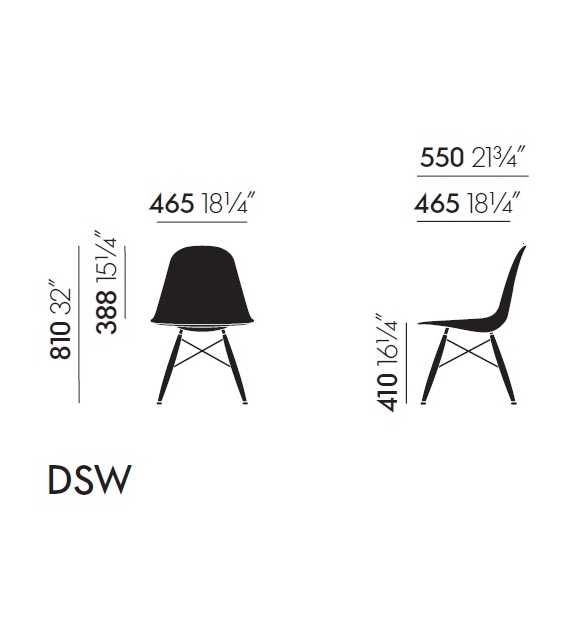 Versandfertig - Eames Plastic Side Chair DSW Vitra Stuhl