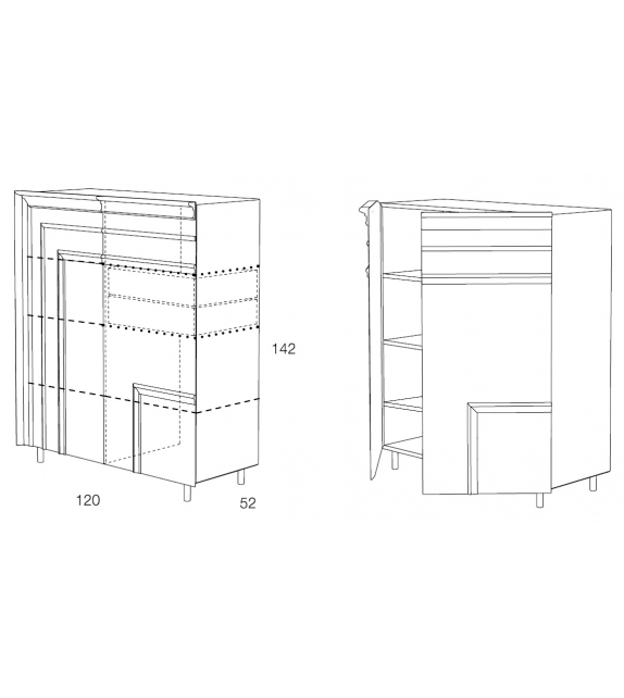 Gessolina Alta Minotti Italia Sideboard